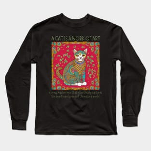 Beautiful, Colorful,  Bohemian Cat | Long Sleeve T-Shirt